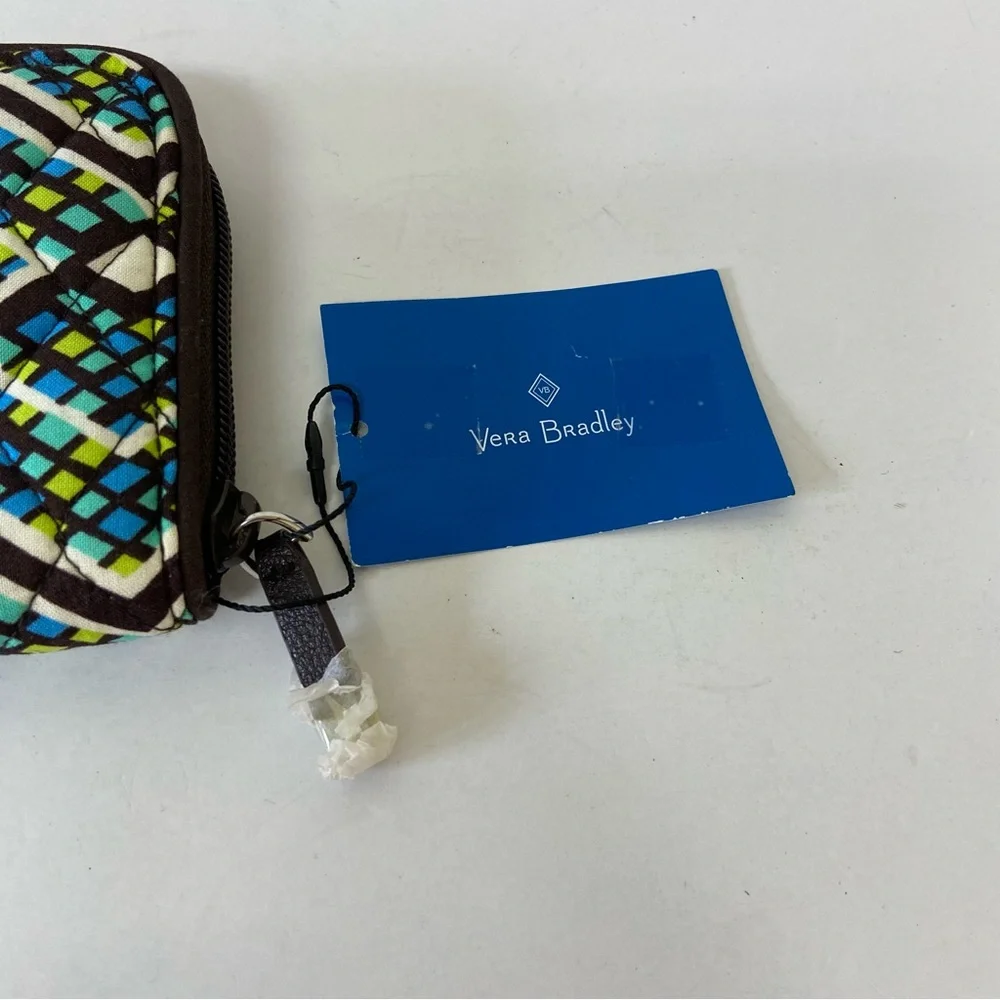 Vera Bradley Wallet RFID Georgia Rain Forest Black Blue Green Zip Quilted Zip - Picture 2 of 10